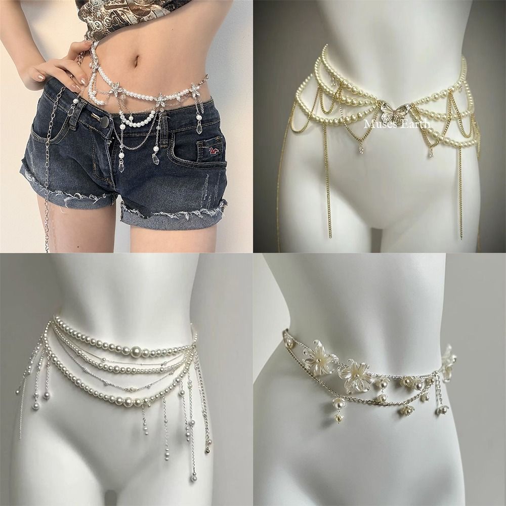 Ethnic Fashion Jewellery - Fashion Elegant Pearl Waist Chains Waist