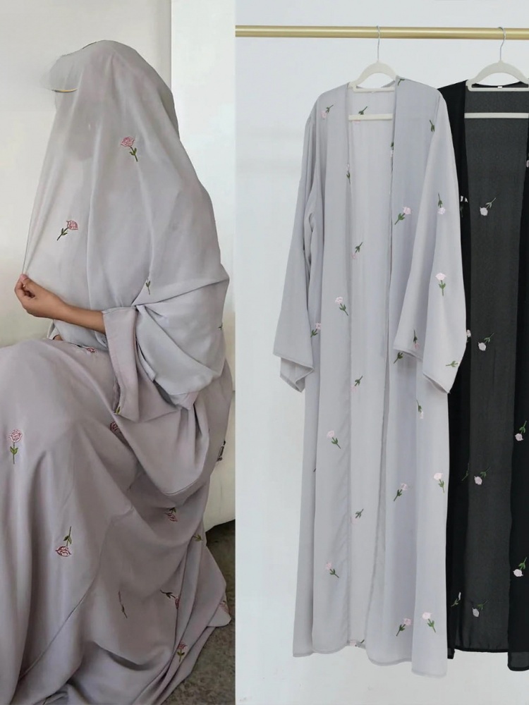 Elegant Embroidered Flower Ope - Ethnic Fashion Dubai 评论和价格