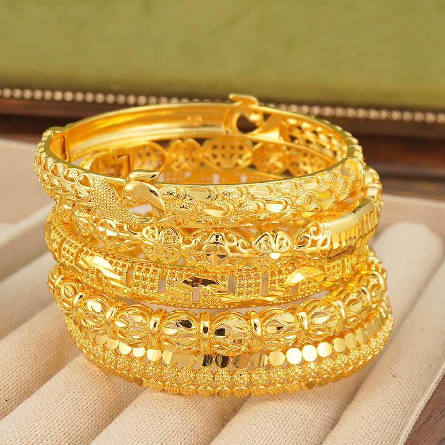 1Pcs Gold Tone Peacock Carved  - Ethnic Fashion Dubai 评论和价格