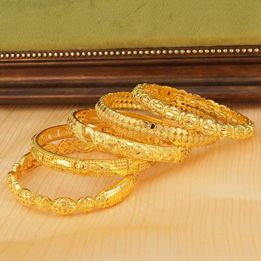 1Pcs Gold Tone Peacock Carved  - Ethnic Fashion Dubai 评论和价格