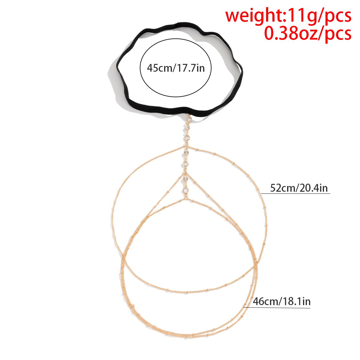 Boho Elastic Band Crystal Leg  - Ethnic Fashion Jewellery 评论和价格
