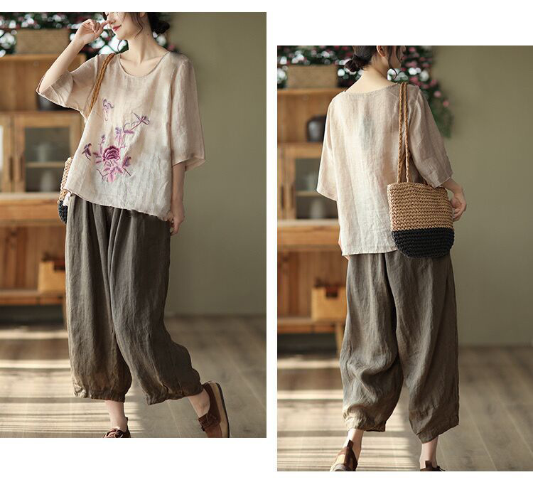 Plus Size Women's Summer Retro - Ethnic Fabric 评论和价格