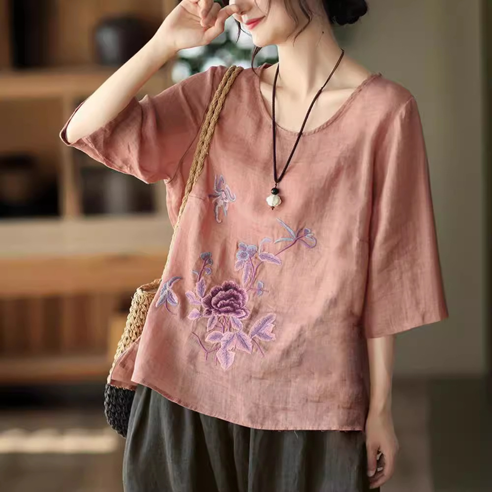 Plus Size Women's Summer Retro - Ethnic Fabric 评论和价格