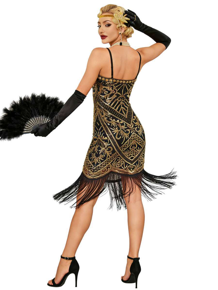 Gatsby Retro Party Dress Stage - Ethnic Wear 评论和价格