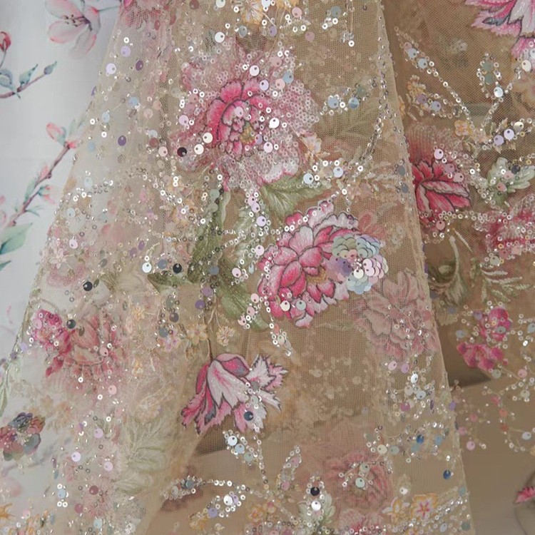 1M 120Cm Wide Luxury Beaded La - Ethnic Fabric 评论和价格