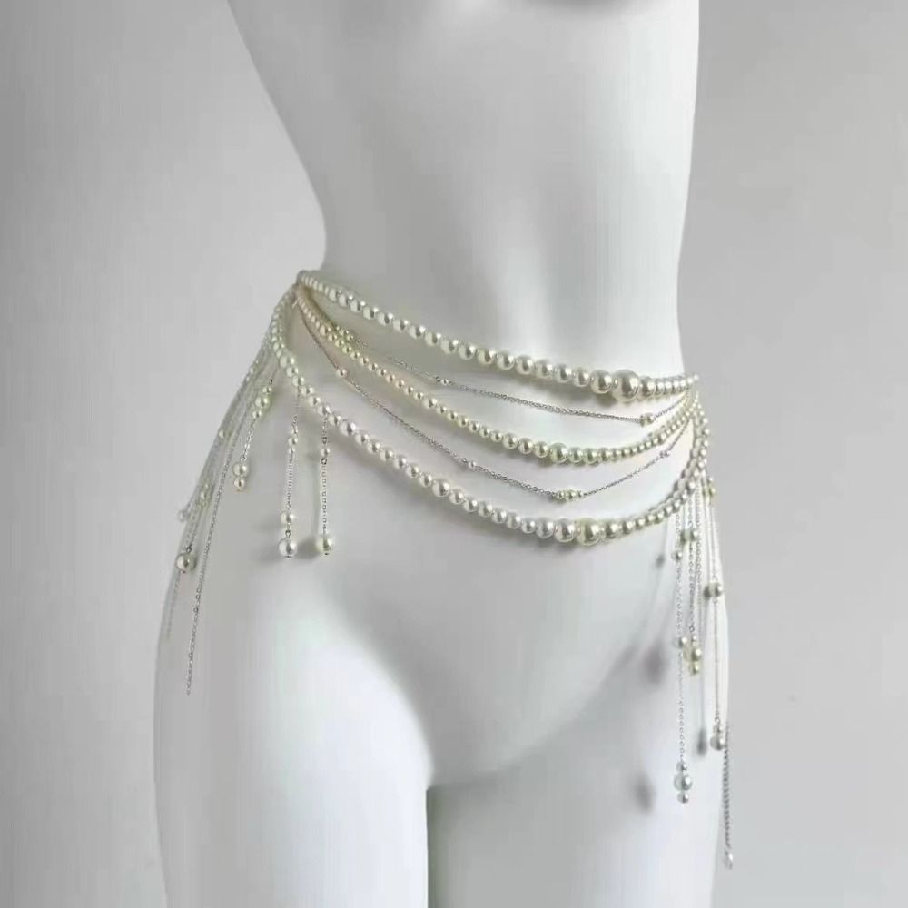 Fashion Elegant Pearl Waist Ch - Ethnic Fashion Jewellery 评论和价格