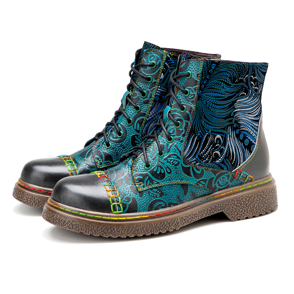 Socofy Raffan winter Ankle Lad - Ethnic Fabric 评论和价格