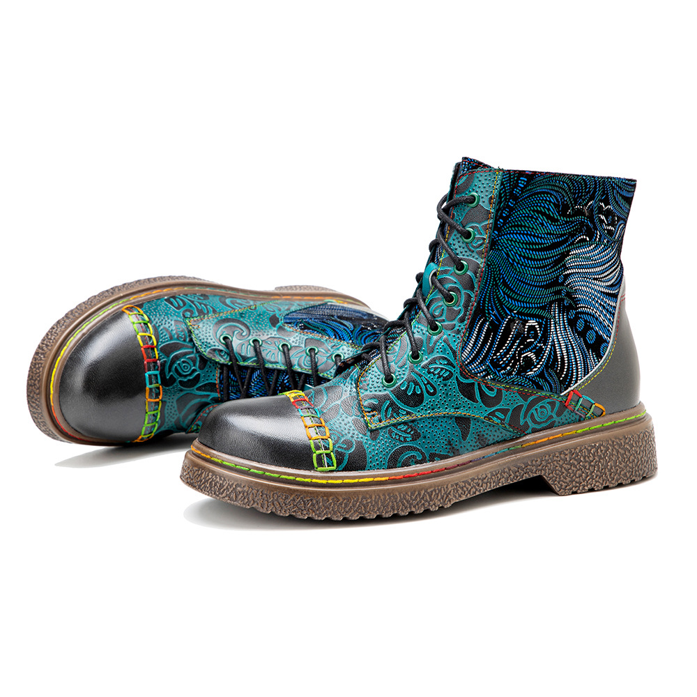 Socofy Raffan winter Ankle Lad - Ethnic Fabric 评论和价格