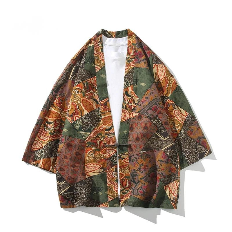 Ethnic Style Print Yukata Men  - Ethnic Fabric 评论和价格