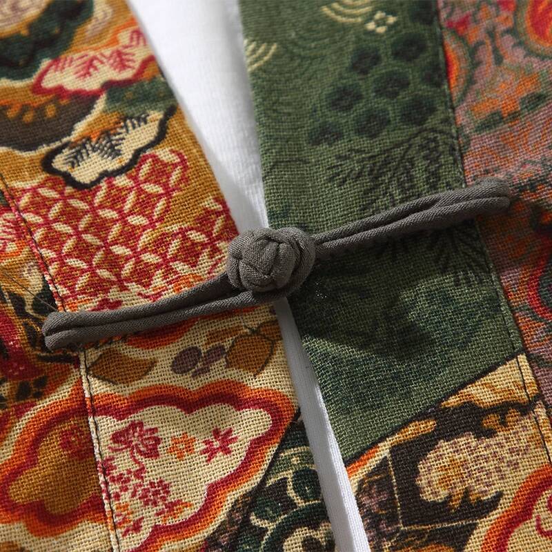 Ethnic Style Print Yukata Men  - Ethnic Fabric 评论和价格